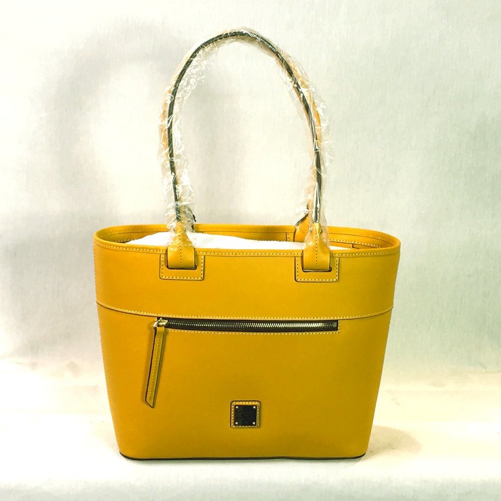 NEW Dooney & Bourke Beacon Tote Mustard Yellow